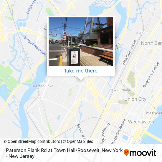 Paterson Plank Rd at Town Hall / Roosevelt map