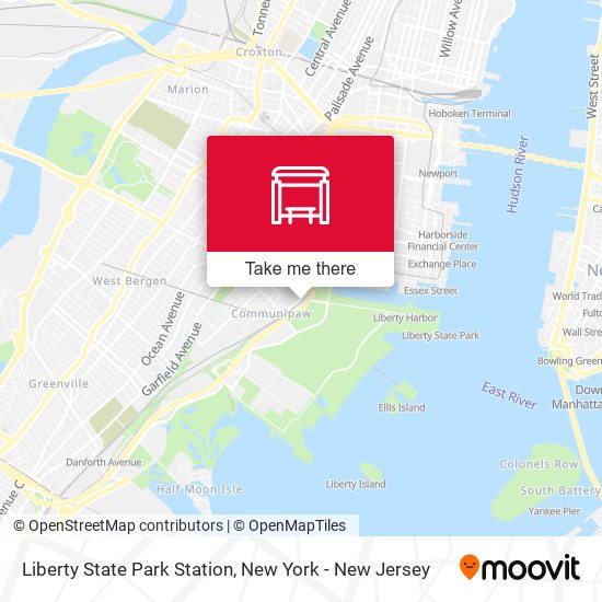 Mapa de Liberty State Park Station