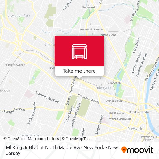 Ml King Jr Blvd at North Maple Ave map