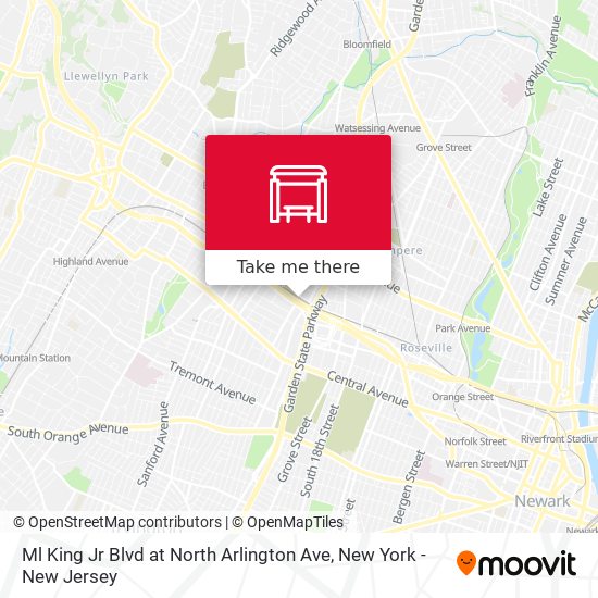 Ml King Jr Blvd at North Arlington Ave map
