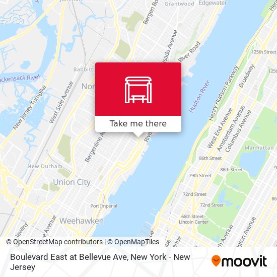 Boulevard East at Bellevue Ave map