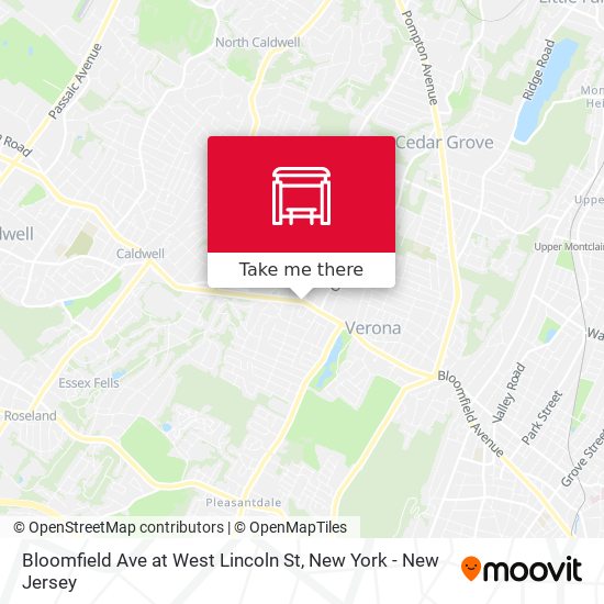 Bloomfield Ave at West Lincoln St map