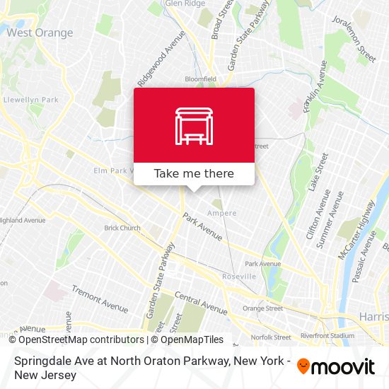 Springdale Ave at North Oraton Parkway map
