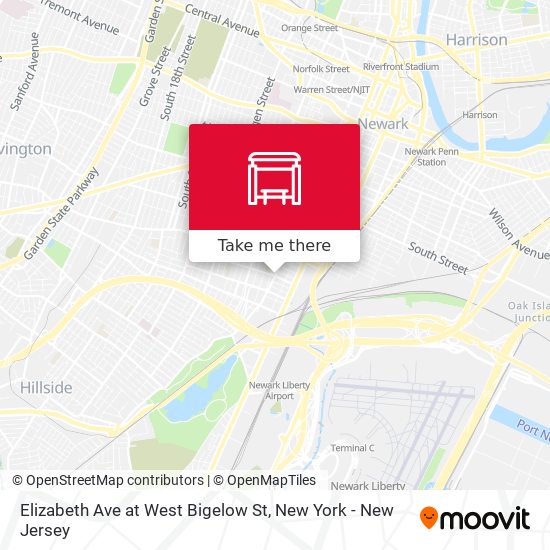 Elizabeth Ave at West Bigelow St map