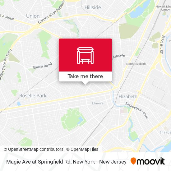 Magie Ave at Springfield Rd map