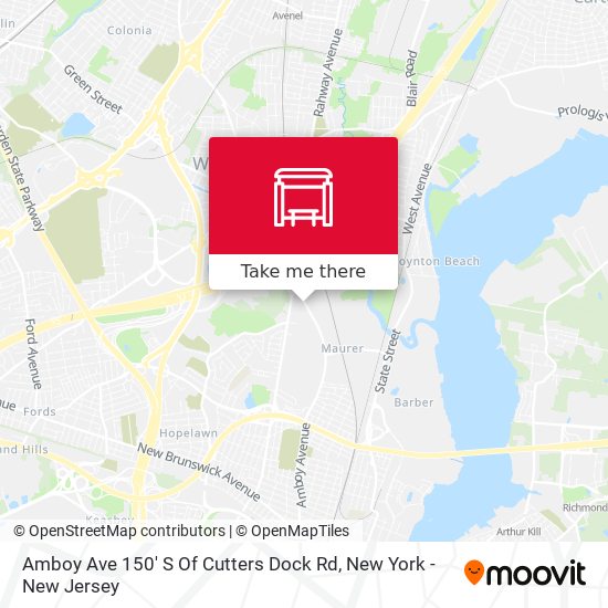Mapa de Amboy Ave 150' S Of Cutters Dock Rd