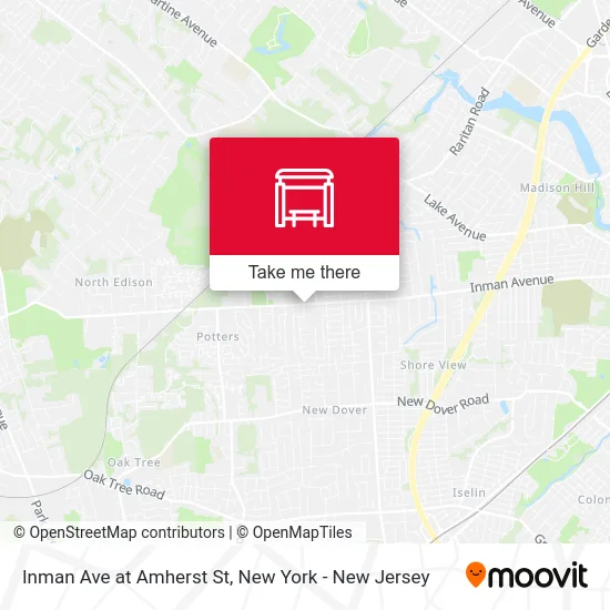 Inman Ave at Amherst St map