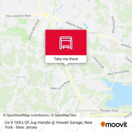 Us-9 165's Of Jug Handle @ Howell Garage map