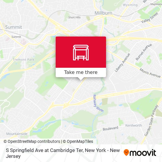 S Springfield Ave at Cambridge Ter map
