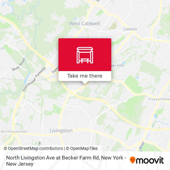 North Livingston Ave at Becker Farm Rd map