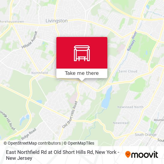 East Northfield Rd at Old Short Hills Rd map