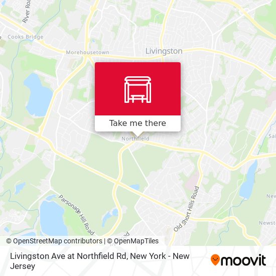 Livingston Ave at Northfield Rd map