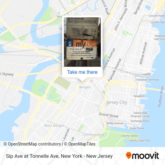 Sip Ave at Tonnelle Ave map