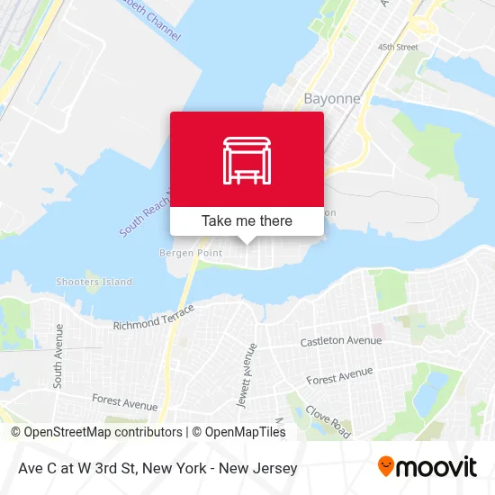 Ave C at W 3rd St map