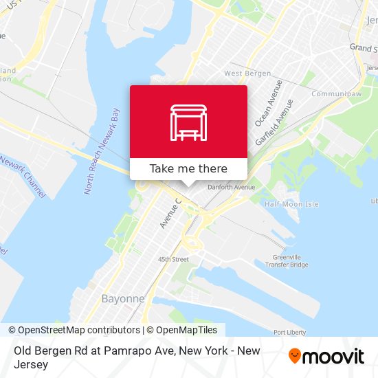 Old Bergen Rd at Pamrapo Ave map