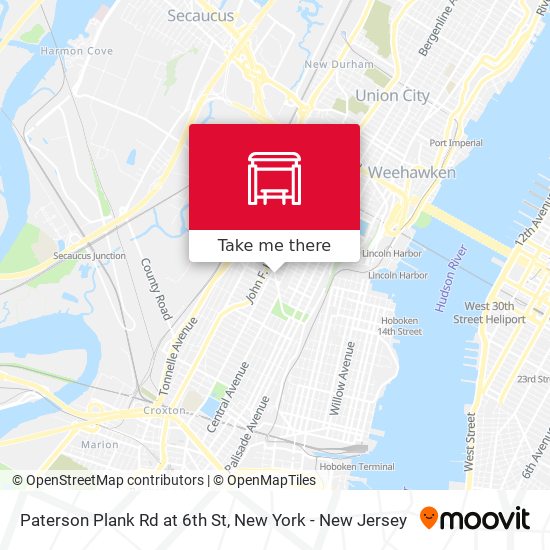 Mapa de Paterson Plank Rd at 6th St