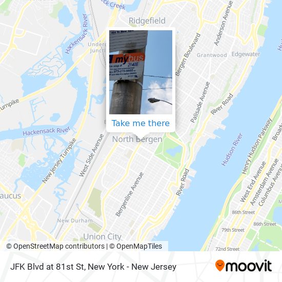 Mapa de JFK Blvd at 81st St