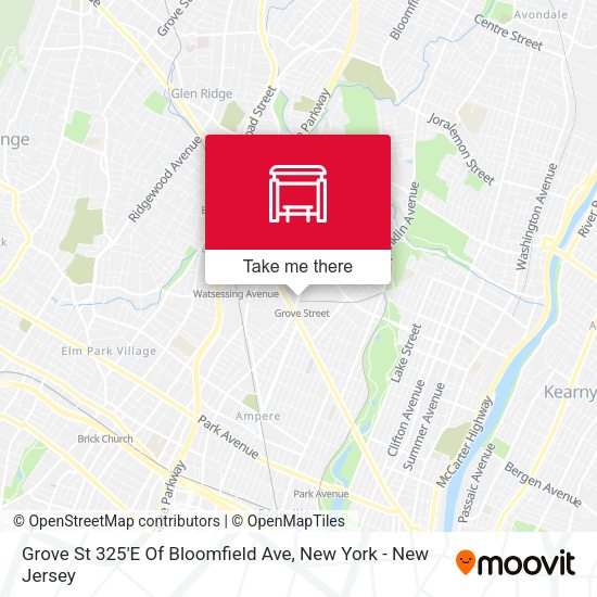 Mapa de Grove St 325'E Of Bloomfield Ave