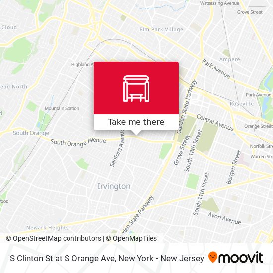 Mapa de S Clinton St at S Orange Ave