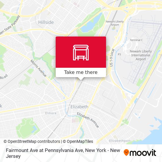 Fairmount Ave at Pennsylvania Ave map