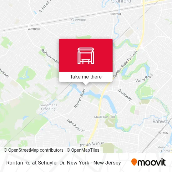 Raritan Rd at Schuyler Dr map