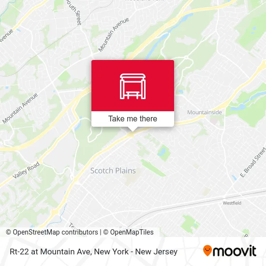 Rt-22 at Mountain Ave map