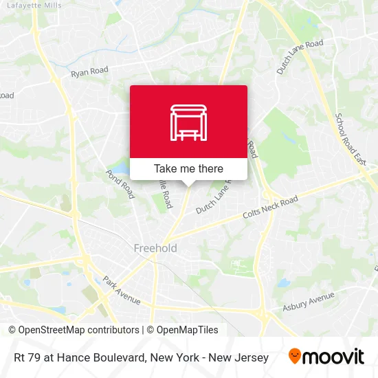 Rt 79 at Hance Boulevard map