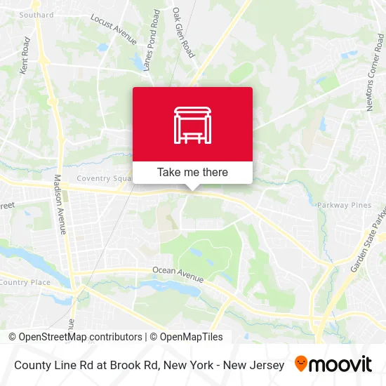 County Line Rd  at Brook Rd map