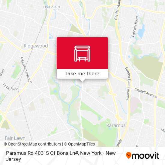 Paramus Rd 403' S Of Bona Ln# map