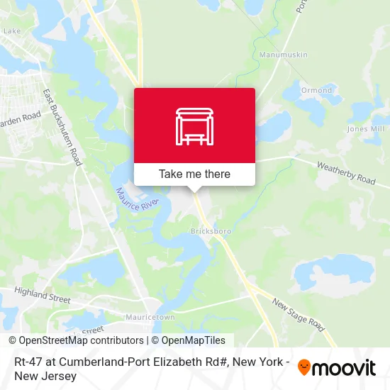 Rt-47 at Cumberland-Port Elizabeth Rd# map