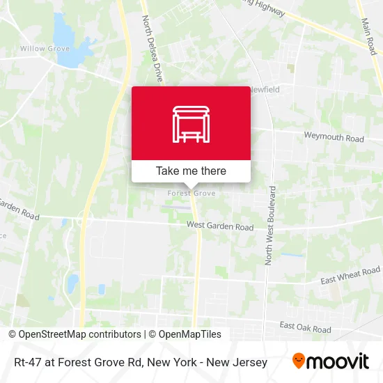 Rt-47 at Forest Grove Rd map