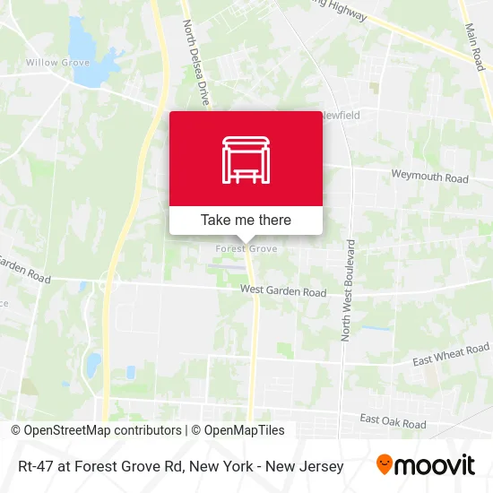 Rt-47 at Forest Grove Rd map