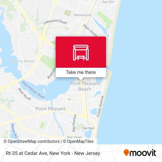 Rt-35 at Cedar Ave map