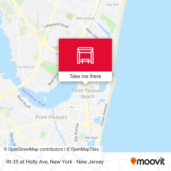 Rt-35 at Holly Ave map
