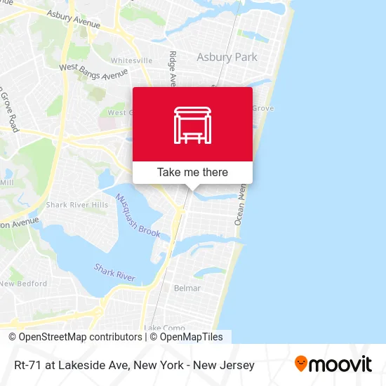 Rt-71 at Lakeside Ave map