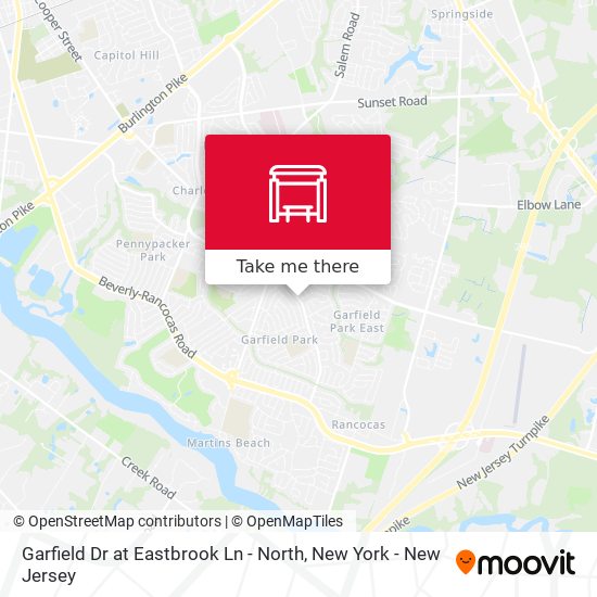 Garfield Dr at Eastbrook Ln - North map