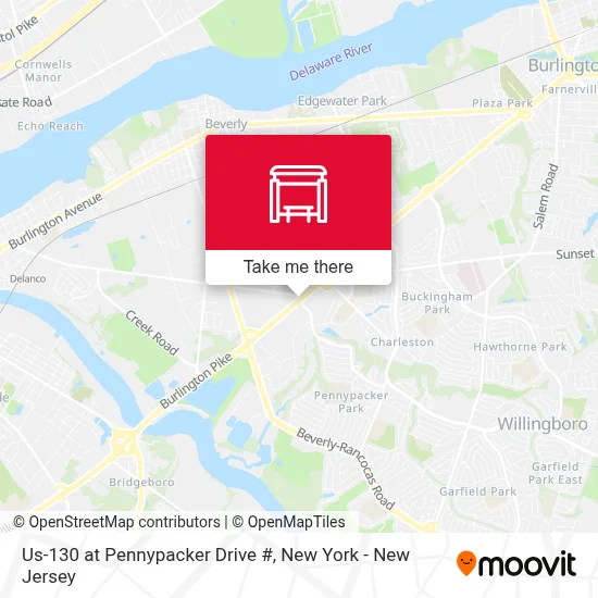 Us-130 at Pennypacker Drive # map