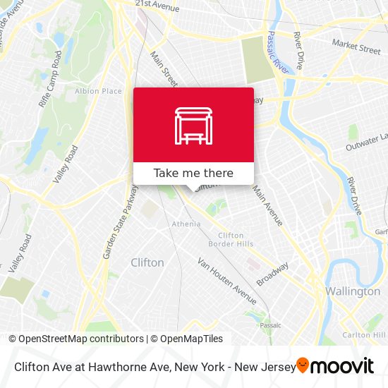 Clifton Ave at Hawthorne Ave map