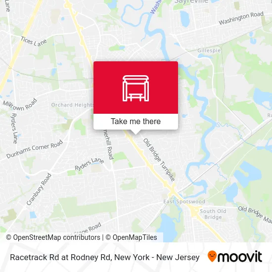 Racetrack Rd at Rodney Rd map
