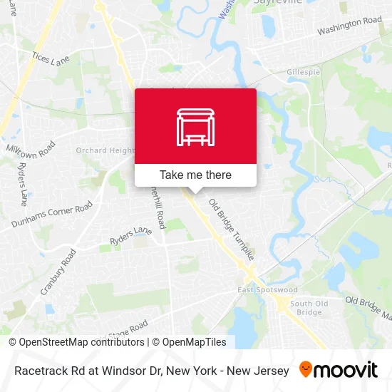 Racetrack Rd at Windsor Dr map