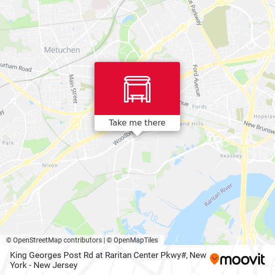 King Georges Post Rd at Raritan Center Pkwy# map
