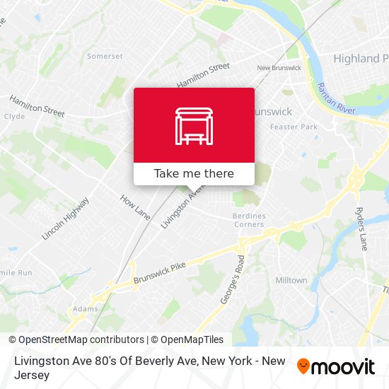 Livingston Ave 80's Of Beverly Ave map
