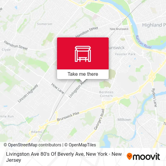 Livingston Ave 80's Of Beverly Ave map