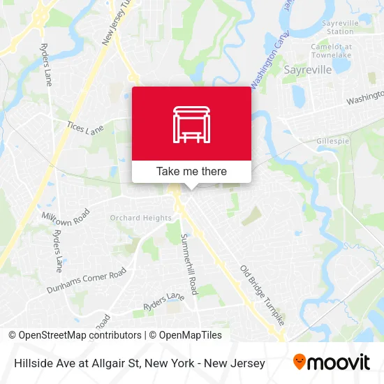 Hillside Ave at Allgair St map
