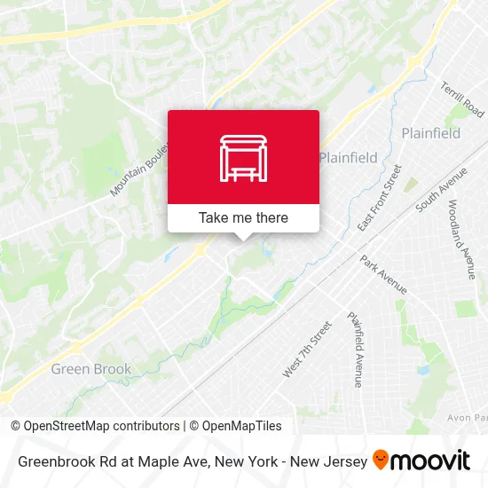 Greenbrook Rd at Maple Ave map