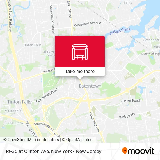 Rt-35 at Clinton Ave map