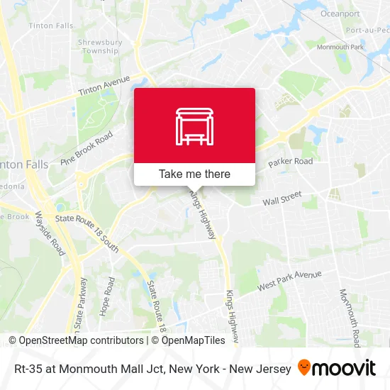 Rt-35 at Monmouth Mall Jct map