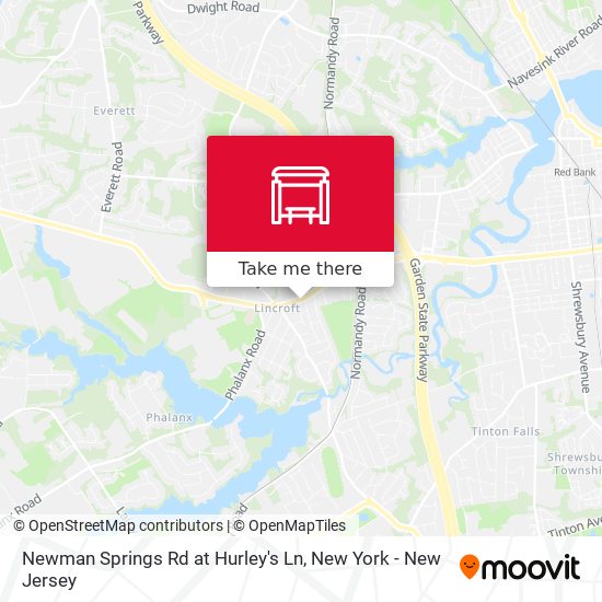 Newman Springs Rd at Hurley's Ln map