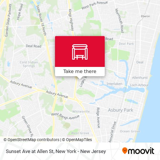 Mapa de Sunset Ave at Allen St