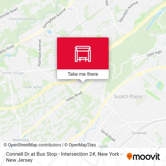 Connell Dr at Bus Stop - Intersection 2# map